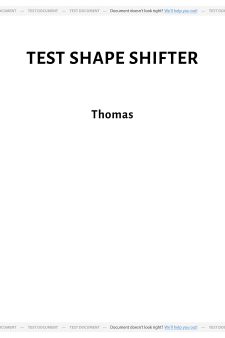 Test Shape Shifter book cover