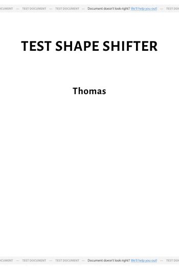Cover image for Test Shape Shifter